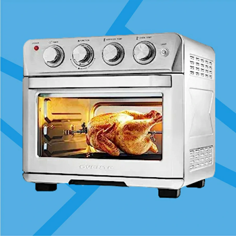 Ovente Air Fryer Toaster Oven With Rotisserie