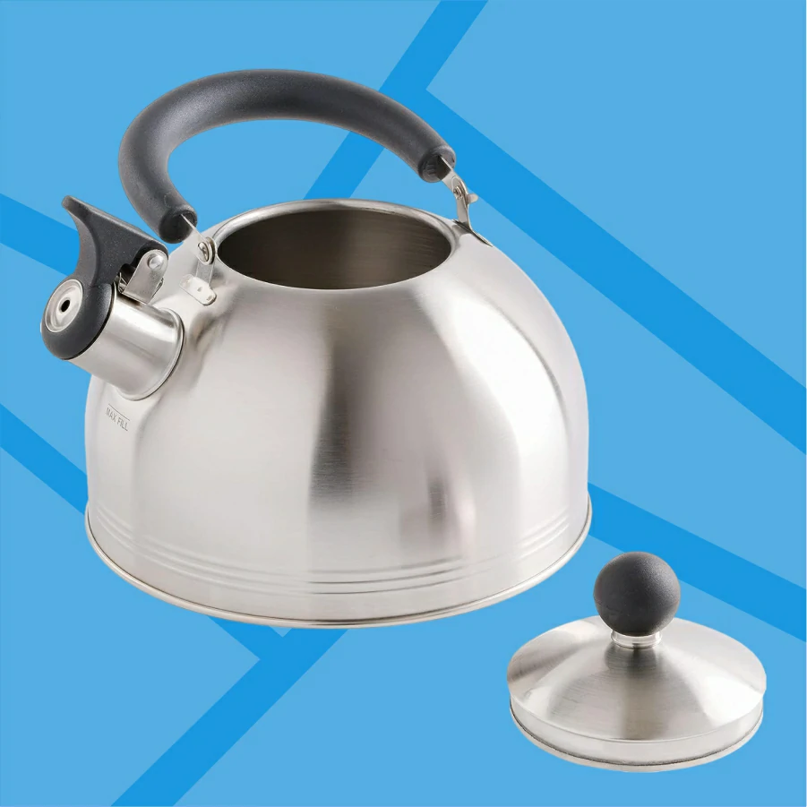 Mr. Coffee Carterton Stainless Steel Whistling Tea Kettle 1.5 Quart