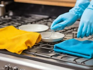 Wipe down the stove surface using a gentle cloth