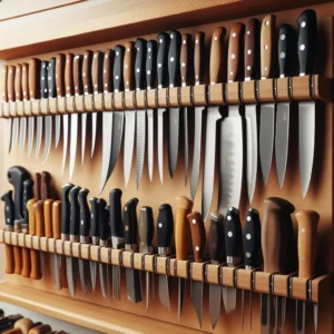 Storing Knives in a Wall-Mounted Knife Rack